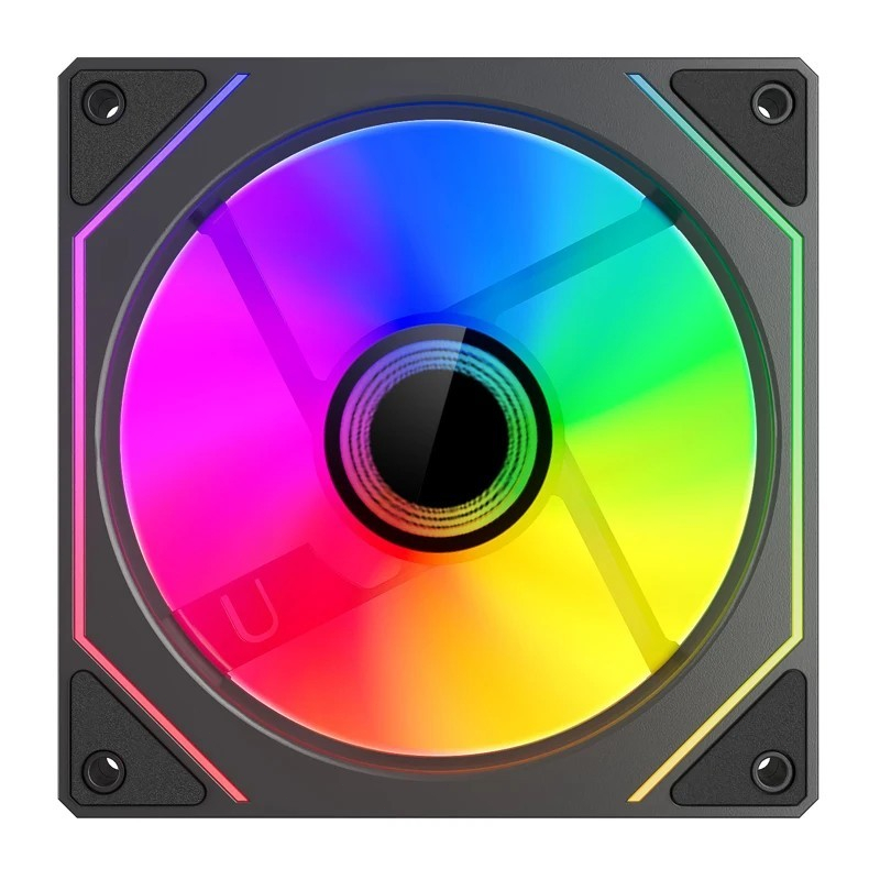 Teucer Ventoinha Gabinete PRISM 4 RS 12cm ARGB 4 Pinos 12V Silenciosa Alto Fluxo de Ar 800-1600RPM para PC Gamer Desktop