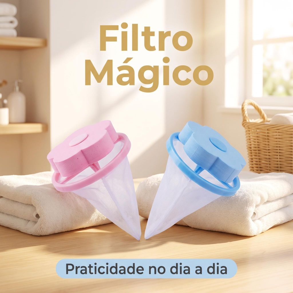 Filtro capturador de pelos de pet flutuante para máquina de lavar
