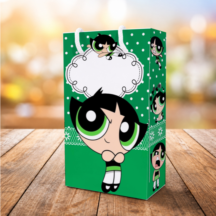 50 SACOLINHA PERSONALIZADA DOCINHO (PEGUE E MONTE) PERSONALIZADOS LEMBRANCINHAS SACOLINHA MENINAS SUPER PODEROSAS