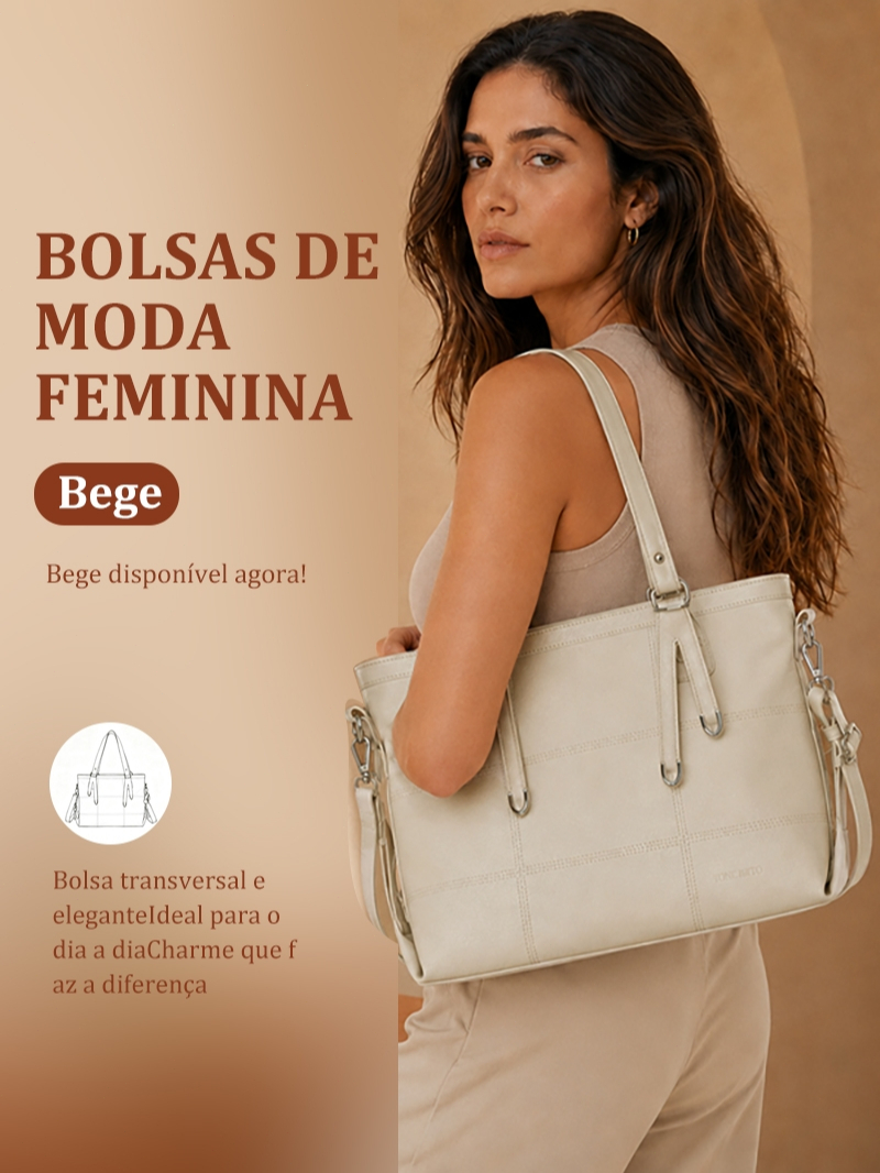 JAMI JAMI Bolsa de Mão Multifuncional com Alça Longa para Combinar com Looks do Dia a Dia TM9181 