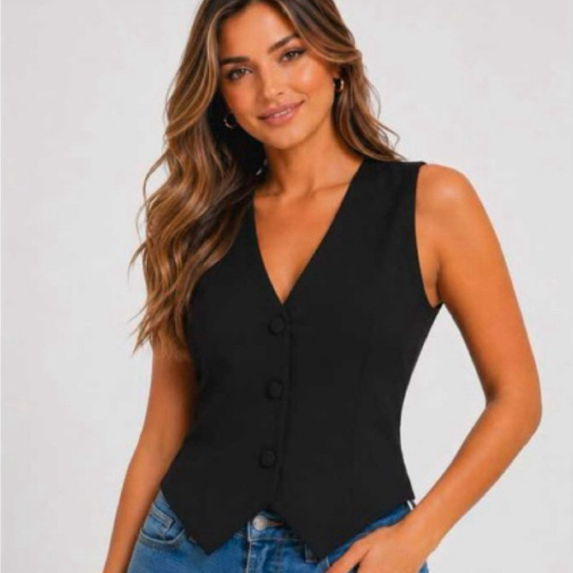 Colete alfaiataria feminino