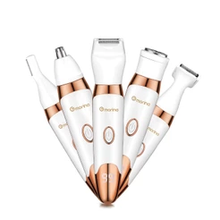 Morina Depilador Feminino 5 em 1 Aparador de Pelos Corpo Todo Display Digital Recarregável USB