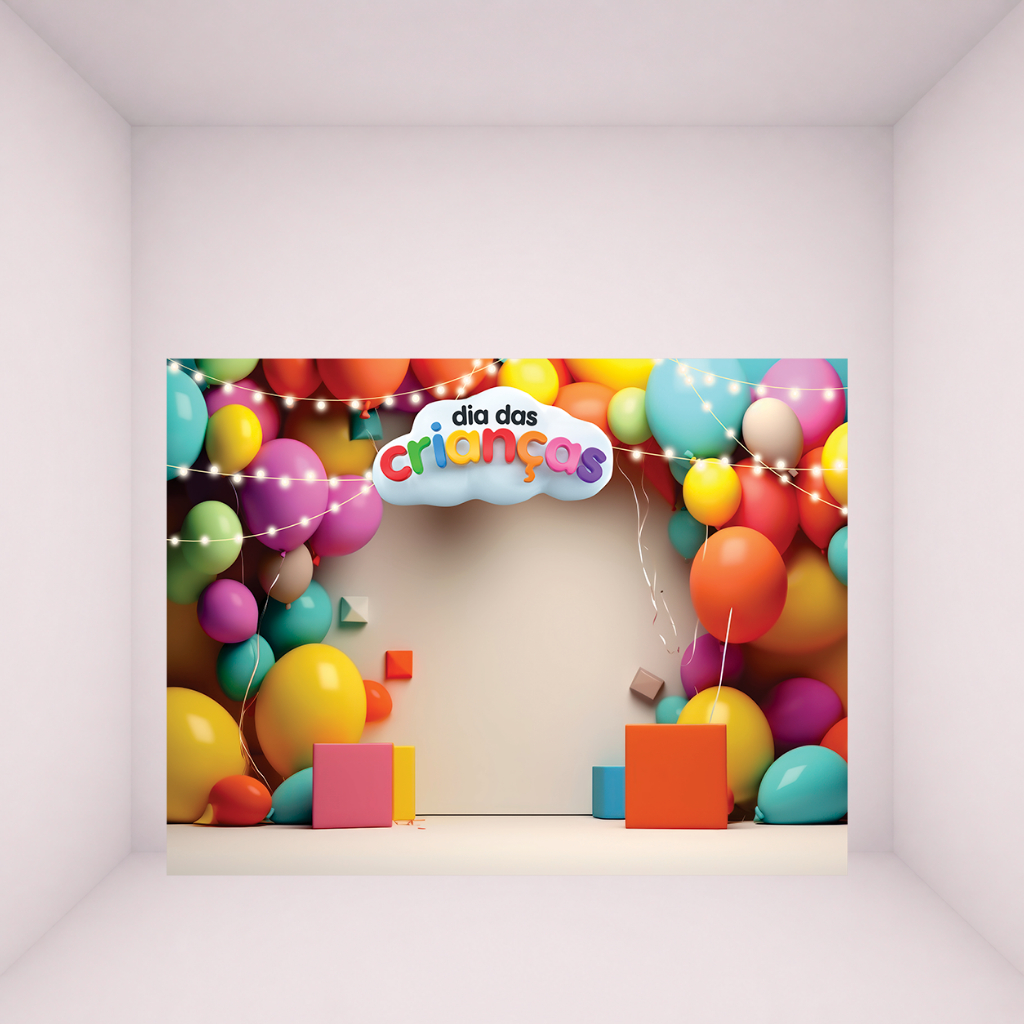 Painel Tecido Fundo Foto 3d 2,20x1,60 Dia Das Crianças