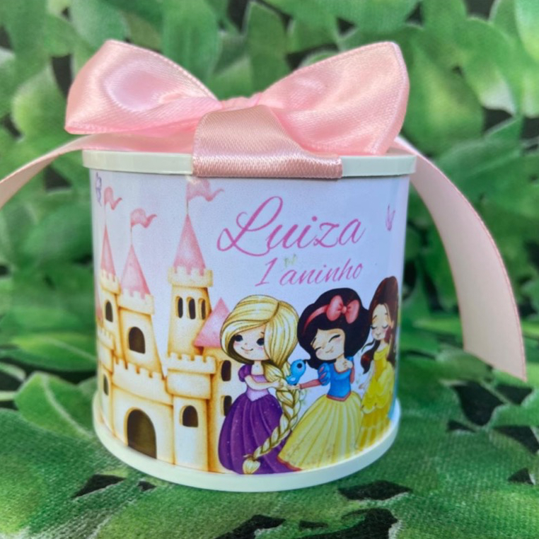 Kit Tubolata Personalizada (5x6) Princesas Cute Jardim  Lembrancinha de Maternidade/Aniversário