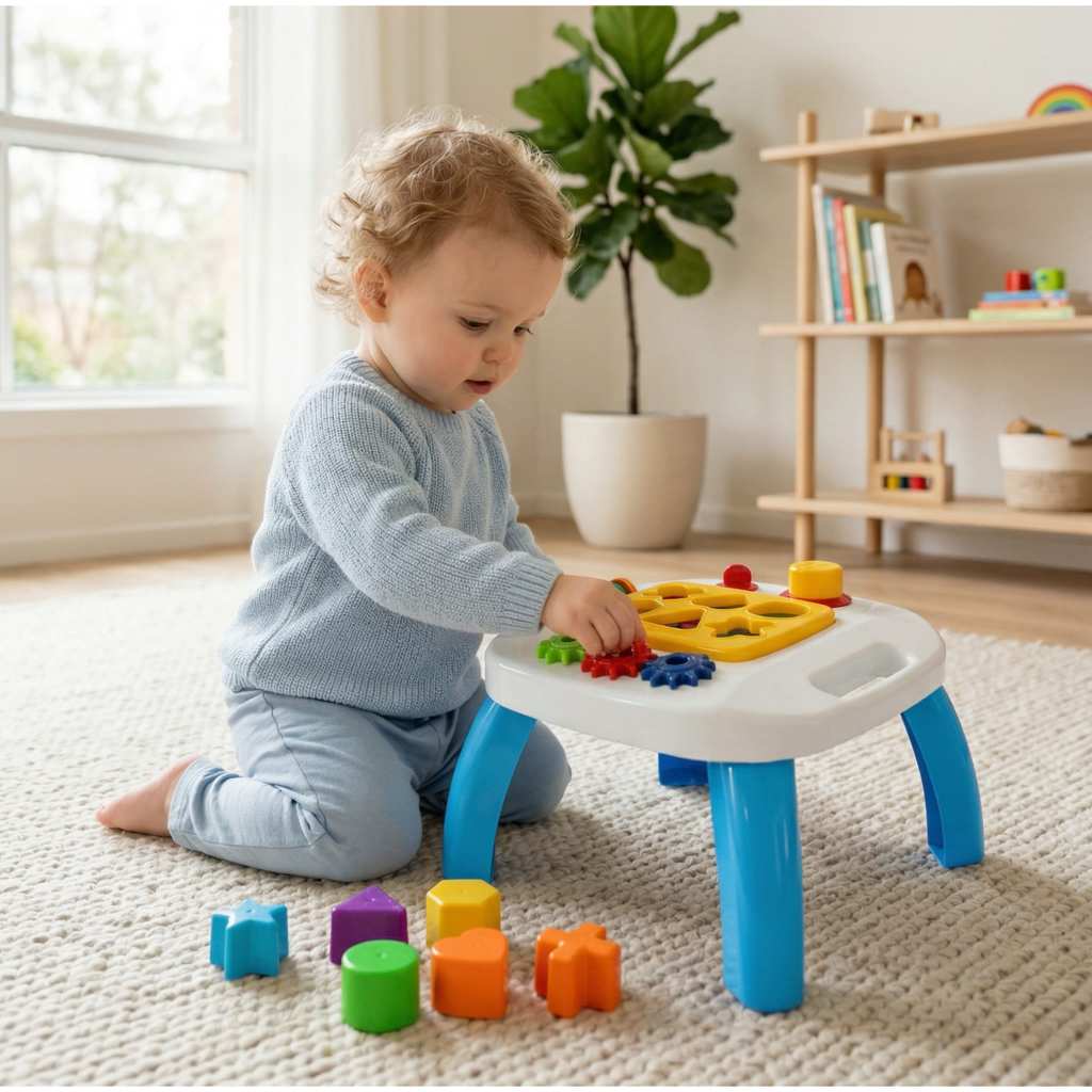 Mesa Didática Mesinha Infantil Forminhas de Encaixe | Brinquedo Educativo | +12 Meses | QUEEN SHOP · foto 2