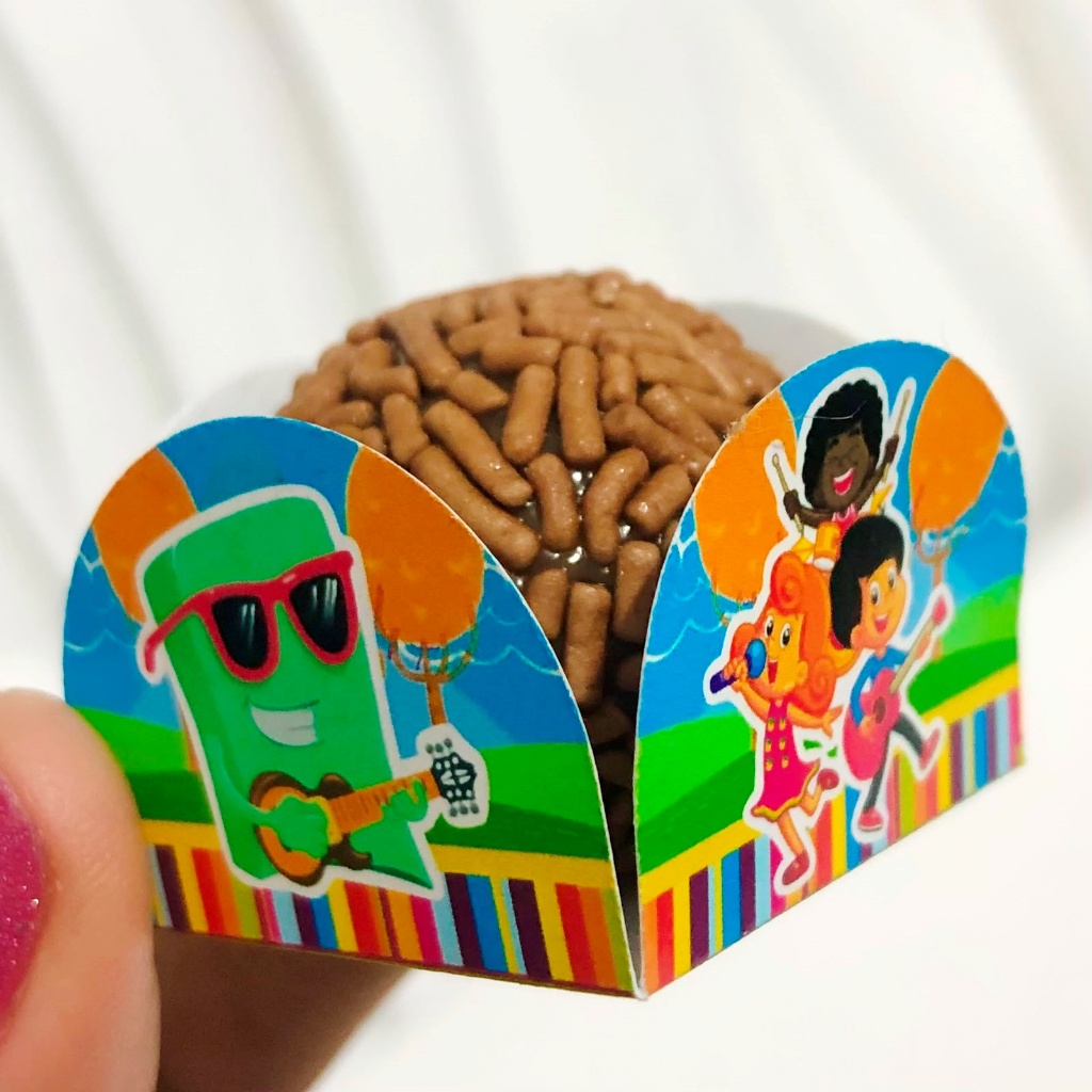 Forminha para Doces 3 Palavrinhas menino | Porta Brigadeiro e Beijinho | Personalizado Festa Infantil