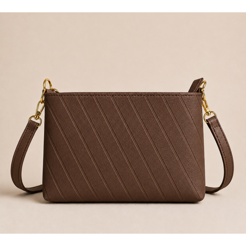 Bolsa Feminina Tiracolo Transversal Pequena com Corrente Moderna e Elegante
