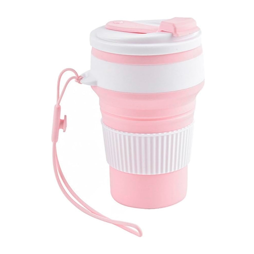 Xícara de café dobrável reutilizável – Caneca de café de viagem à prova de vazamento de 340 g silicone, portátil
