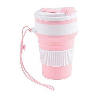 Xícara de café dobrável reutilizável – Caneca de café de viagem à prova de vazamento de 340 g silicone, portátil