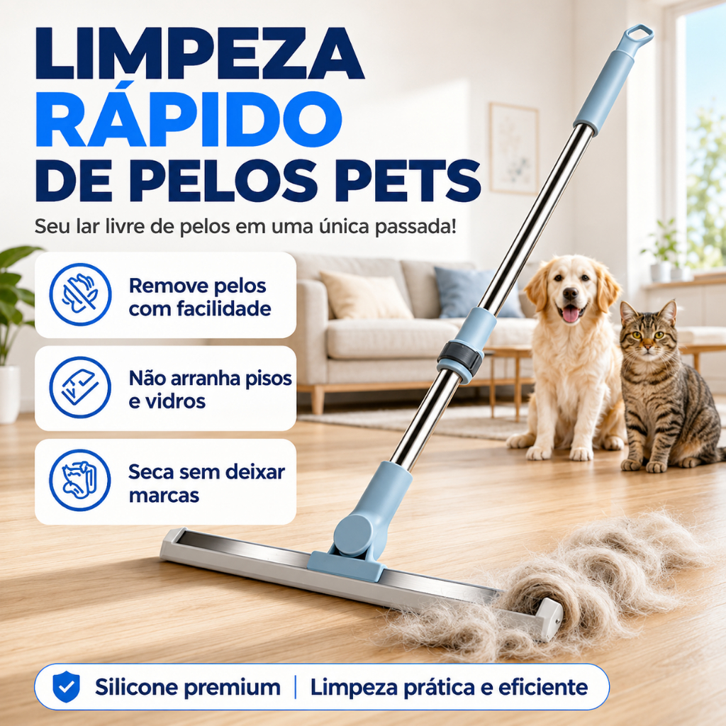 Rodo de Silicone 50cm com Cabo Telescópico Giratório 180° para Piso Vidro Box Carro · foto 2
