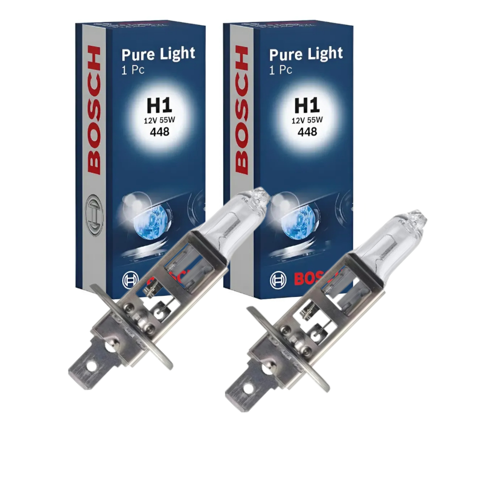 Par Lâmpada H1 Pure Light 12v 60/55w Original Bosch Farol Alto Baixo Neblina Milha 1987302011