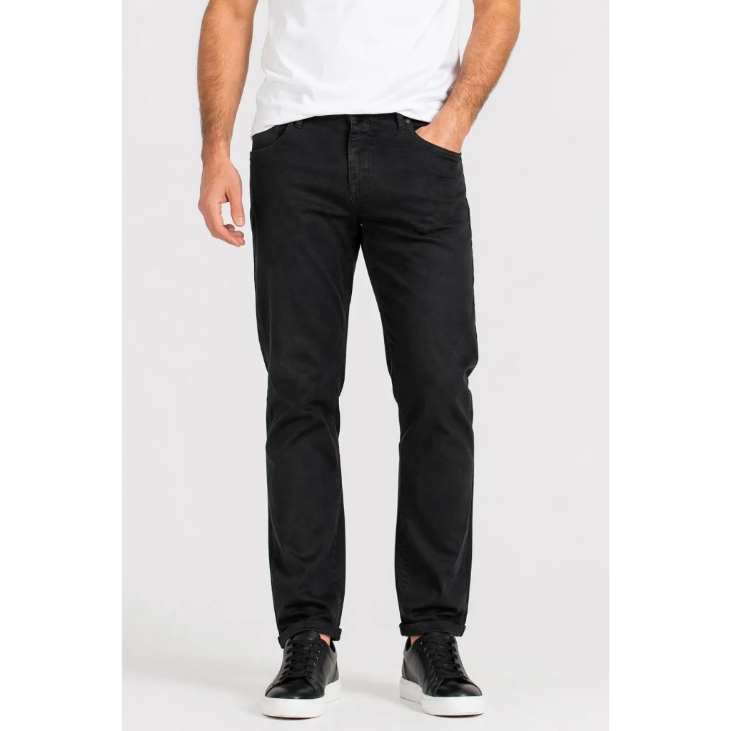 Calça Sarja Regular Básica Clássica Polo Wear Preto