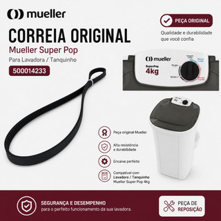 Correia Original Mueller Super Pop para Lavadora/Tanquinho 500014233 – Peça de Reposição