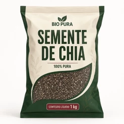 1KG De Chia Preta Semente de Chia 100% Pura Natural em Grãos para Iogurte Frutas Vitaminas Saladas Granola e Receitas