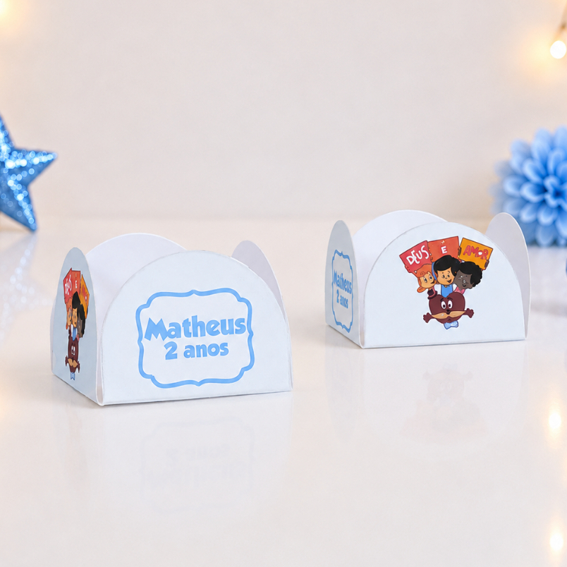 Forminha de Doces Personalizada 3 Palavrinhas Menino / Festa Infantil / Aniversário/ Lembrancinha