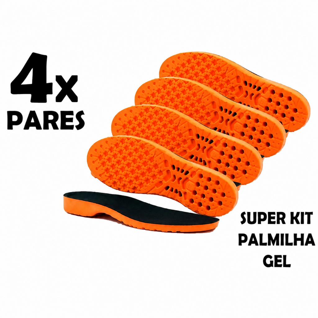 Palmilha de Gel P.u Confortável Macia Anti Impacto Ideal Para Quem Trabalha em Pé Durante Muitas Horas