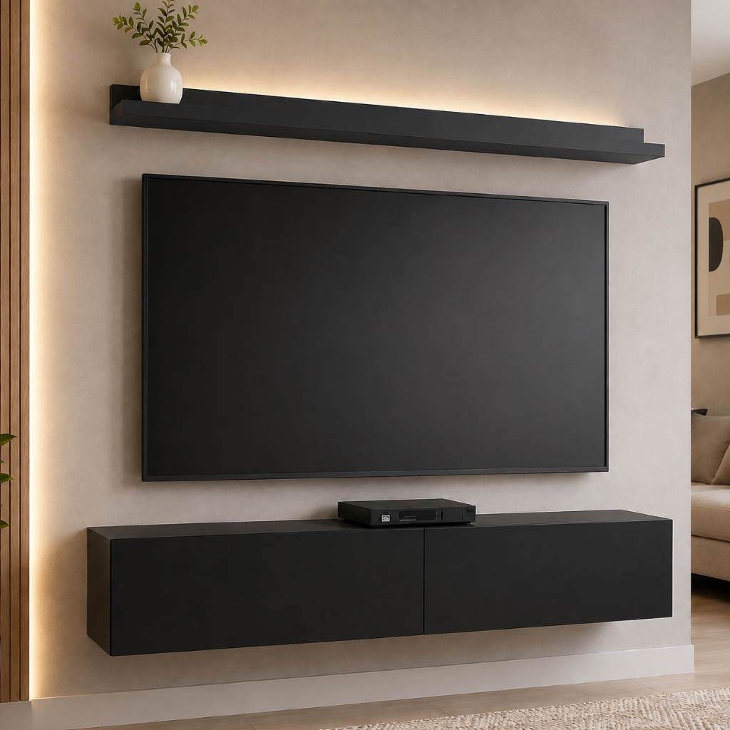 Bancada Painel Rack Suspenso Maderatto Móveis Argon 100cm