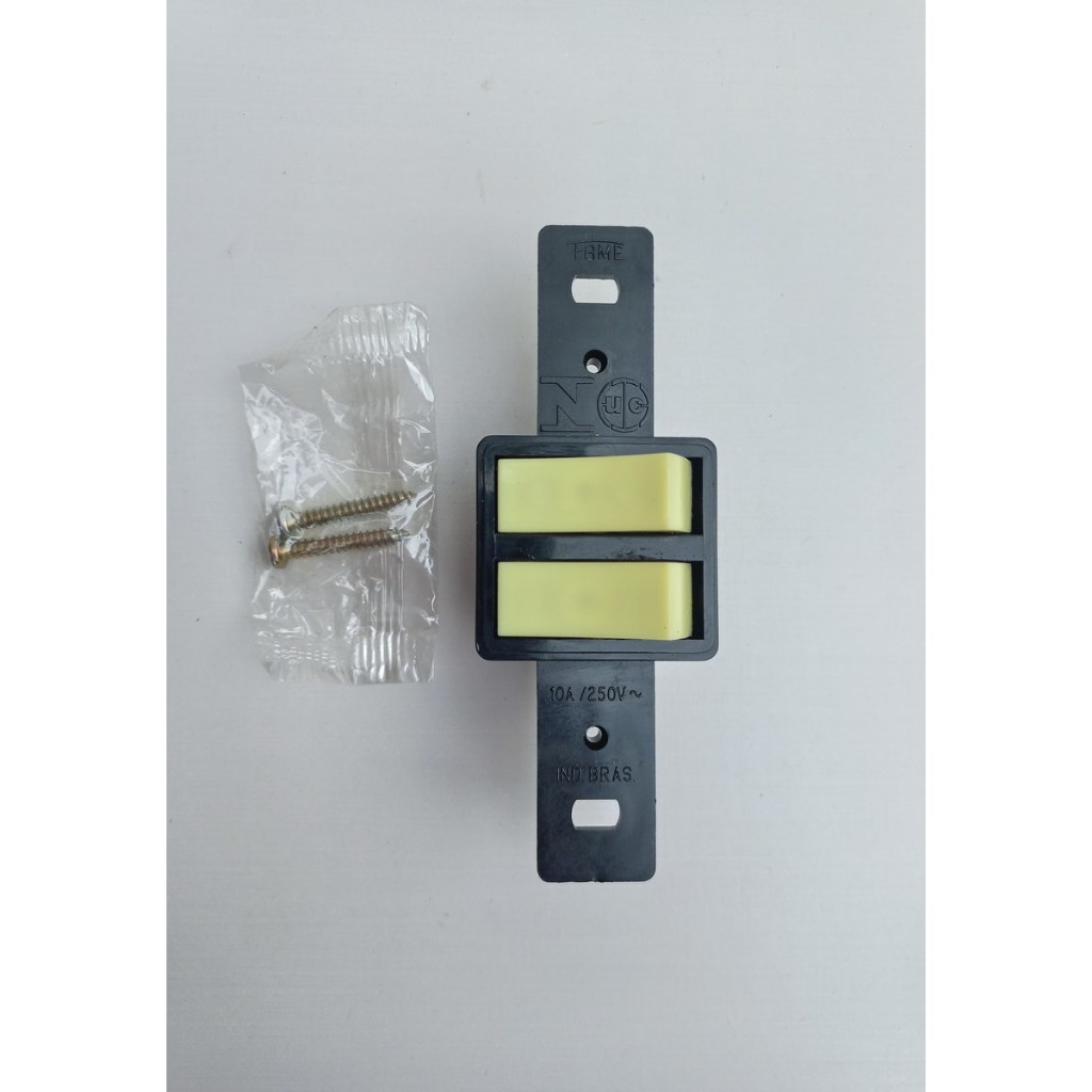 Interruptor de embutir 2 Teclas paralela De 10a250v 4x2 sem placa Fame