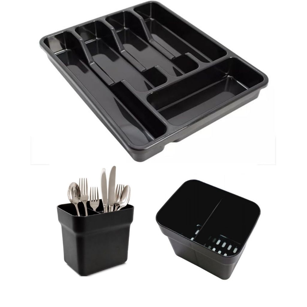 Porta Talher Suporte Organizador de Gaveta Cozinha Resistente 5 Divisórias Durável Versátil Bonito