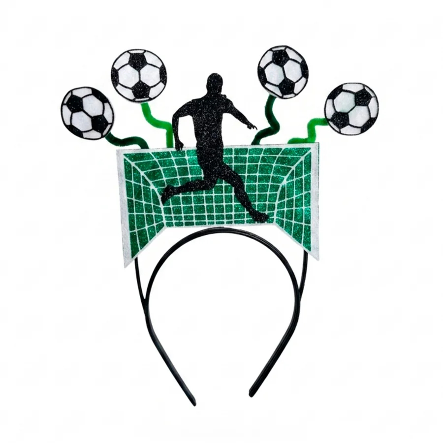 Tiara Maluca Futebol Bola Divertida Cabelo Maluco Menino Menina Esporte Festa