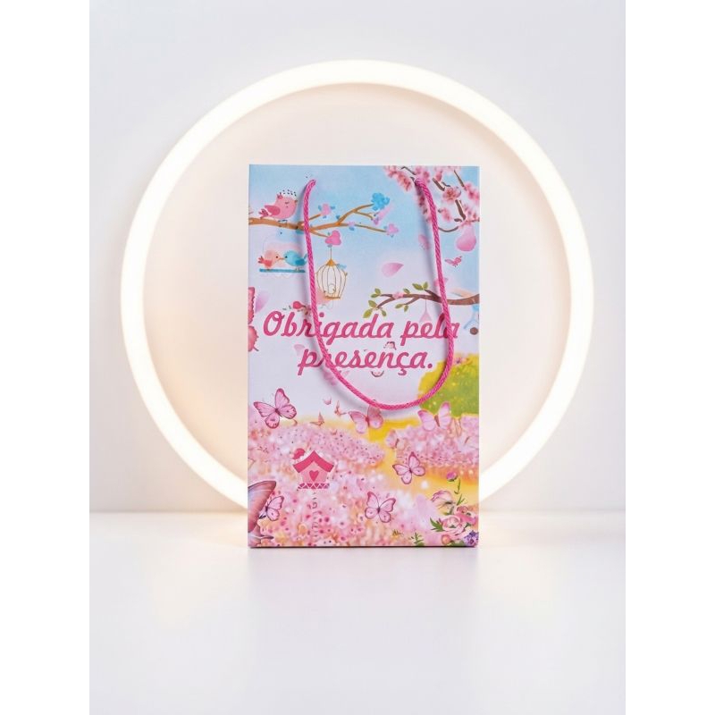 Sacolinha jardim encantado  Personalizada - Papel Fosco - kit , kits festas,  eventos,  aniversário , casamentos