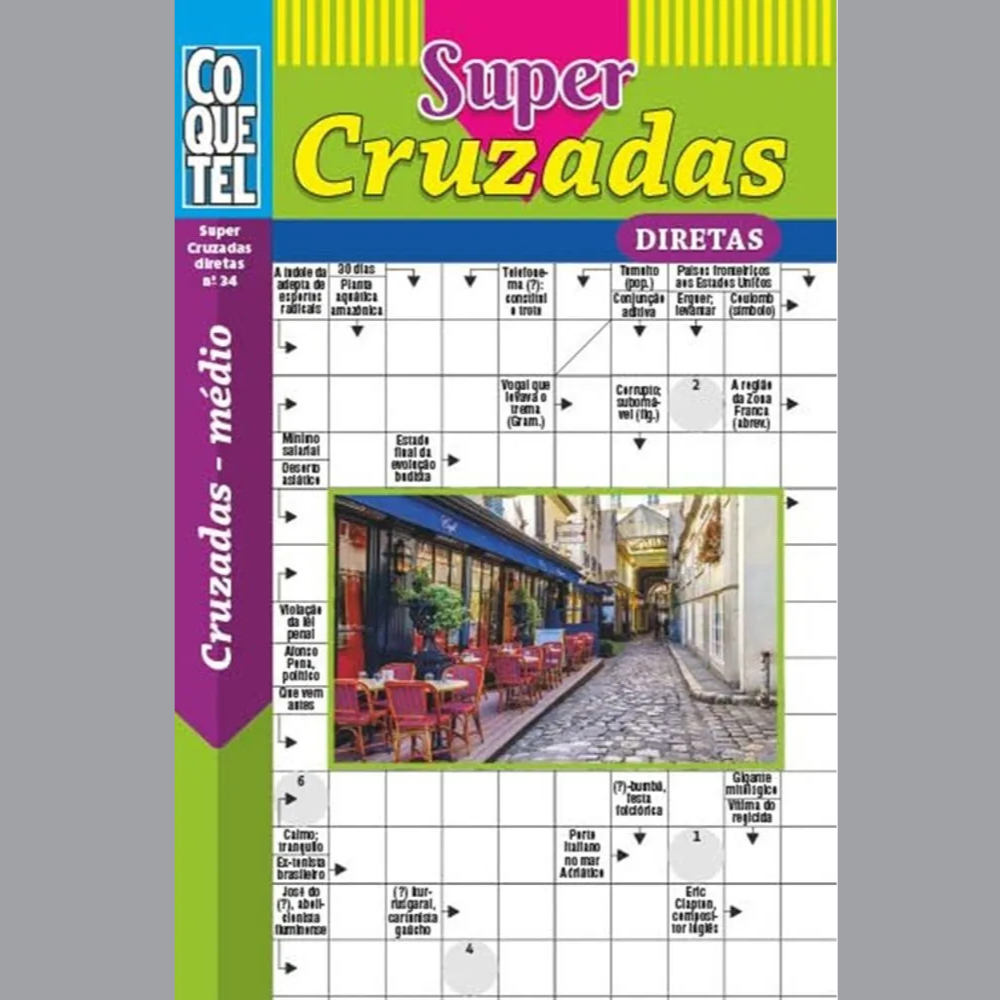 Coquetel | Super Palavras Cruzadas Diretas 34 | Nível médio