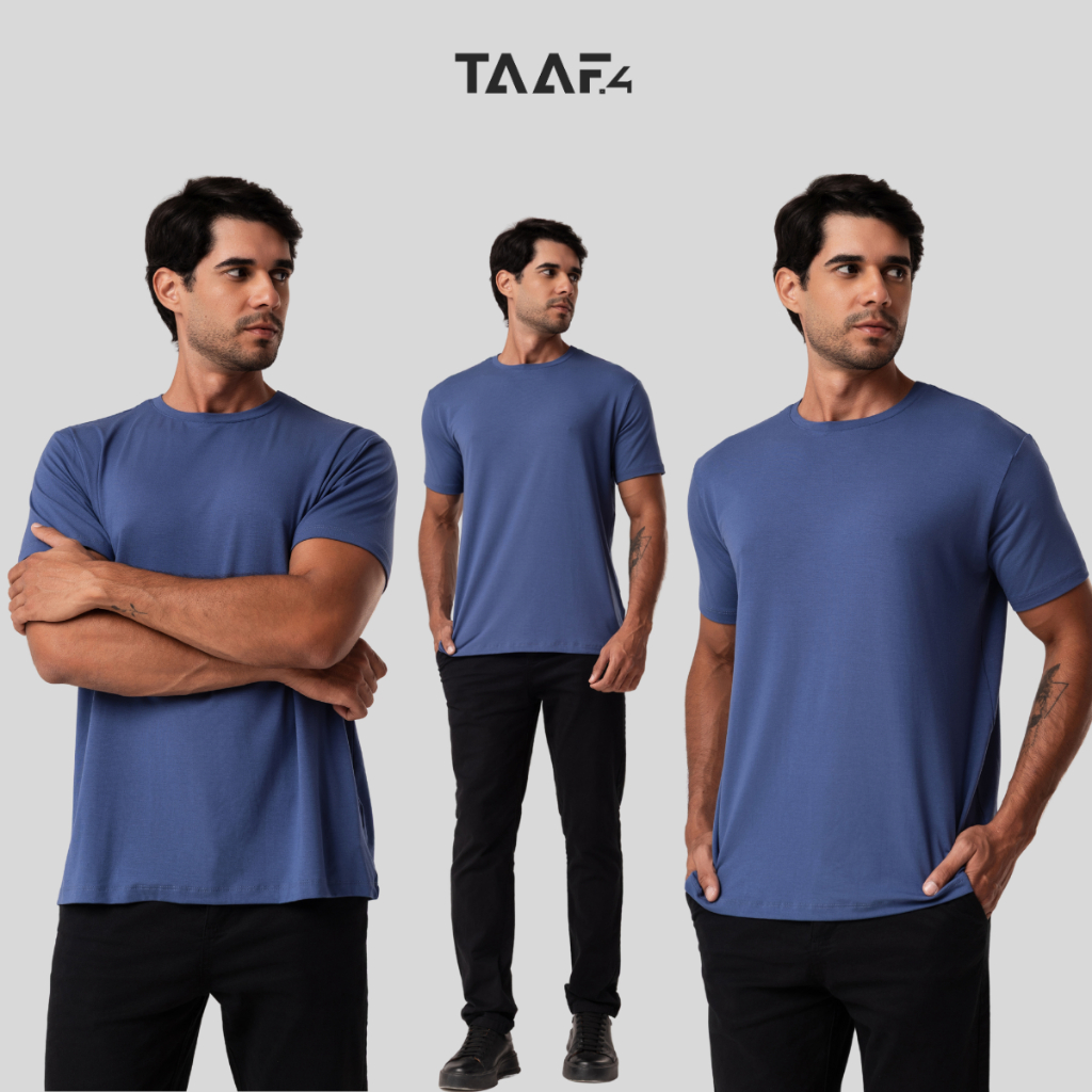 Camisa Masculina Modal Tech Anti Odor Preta Lisa Toda Lisa Não Amassa Térmica Treino Casual Dia a Dia Modal Academia