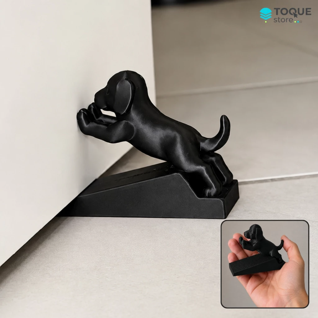 Trava Porta Cachorrinho - Decorativo Fixador Anti Batida | Charme | Segurança — imagem 1
