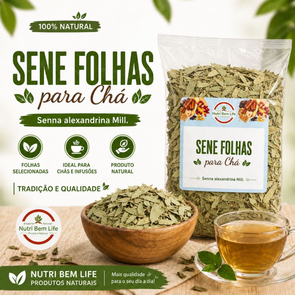 Sene Folhas para Chá | Senna alexandrina Mill. | Produto Natural Selecionado