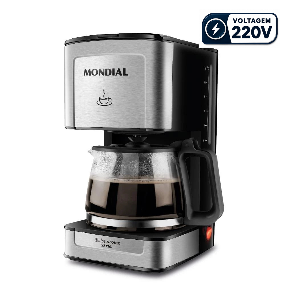 Cafeteira Elétrica Mondial Dolce Arome C-44-32X-SI Preto/Inox 220V