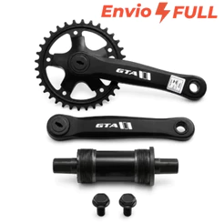 Pedivela Single 170mm Coroa Única 34d Preto Movimento Central Selado 122.5mm Mtb Bicicleta Bike