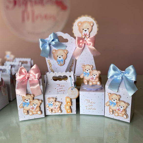 kit personalizados - chá revelação | lembrancinhas personalizadas | festa | aniversário | chá de bebê