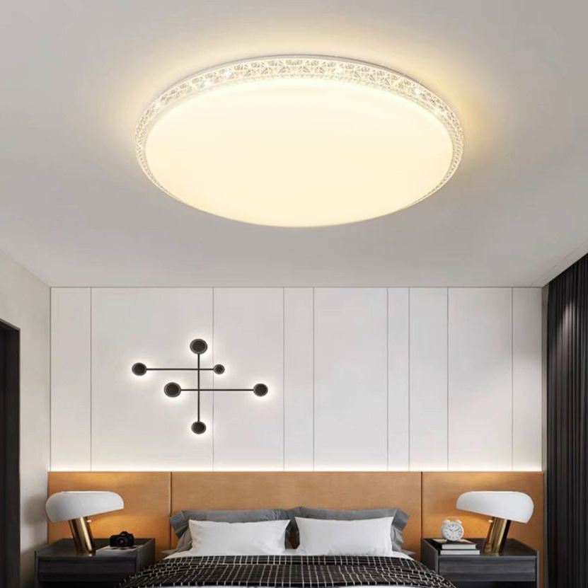 Lustre Plafon Redondo Cristal Led 24w Multicor Sobrepor