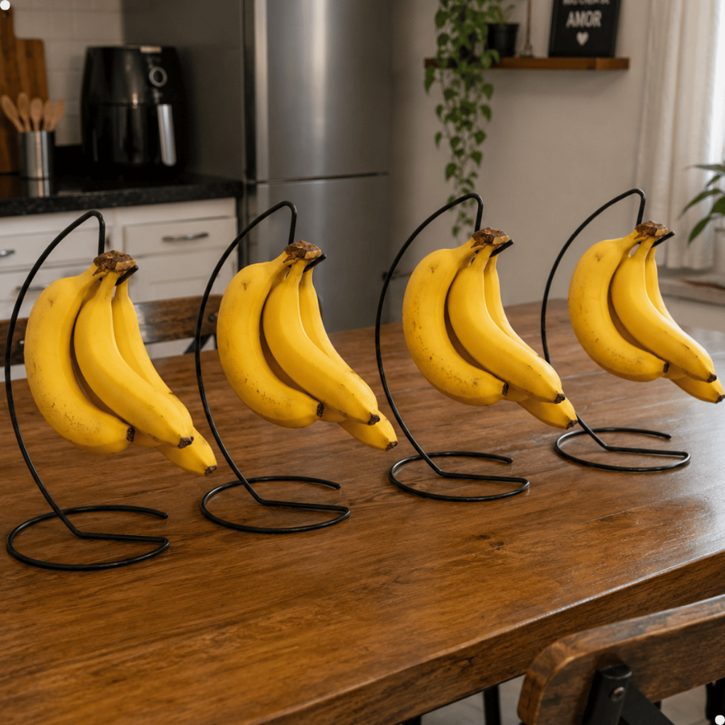 Suporte De Mesa Para Cacho De Bananas Fruteira Gancho Para Pendurar Bananas Expositor