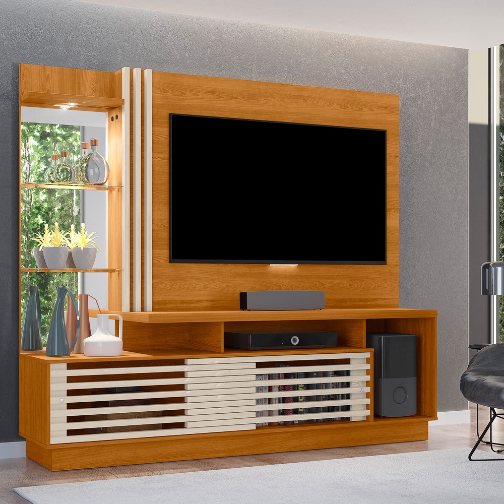 Home Theater 200cm 2 Portas Para TV Até 60 Polegadas Frizz Plus Madetec