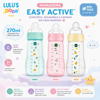 Mamadeira MAM Easy Active 270ml Original Bico 2 +2 Meses