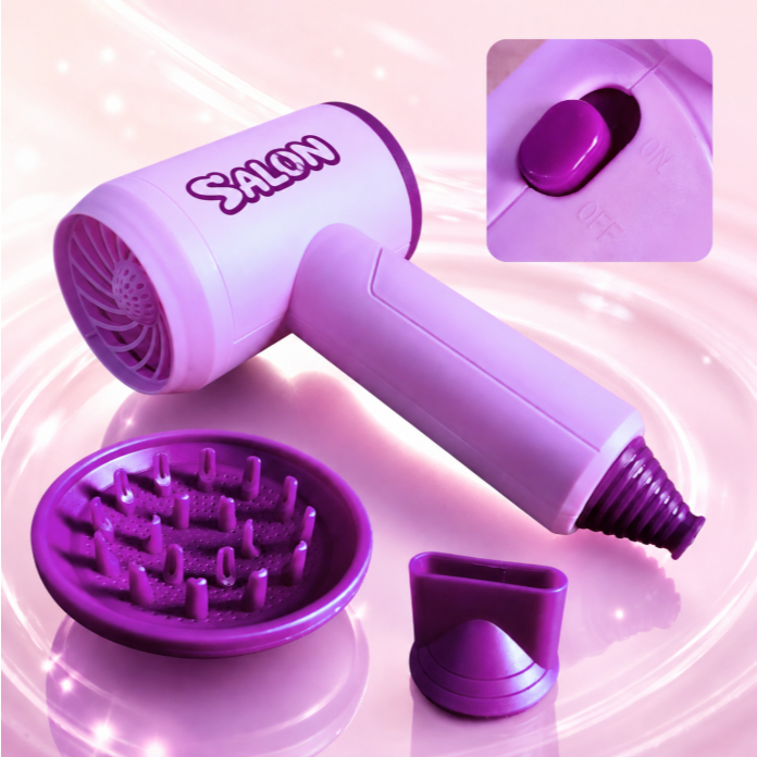Secador De Cabelo De Brinquedo Infantil Hélice Giratória
