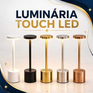 Luminária de Mesa LED com Toque Sem Fio Dimerizável Ideal para Leitura e Decoração Abajur Moderno touch USB-C