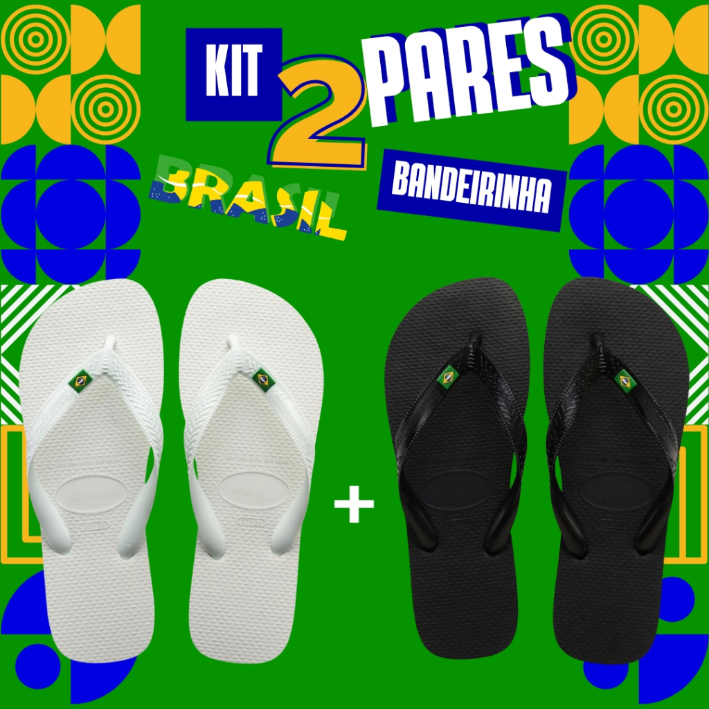 Chinelo Bandeira do Brasil Premium Unissex Confortável Resistente Leve Durável Antiderrapante Estiloso
