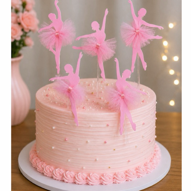 Topo de bolo bailarina em tule