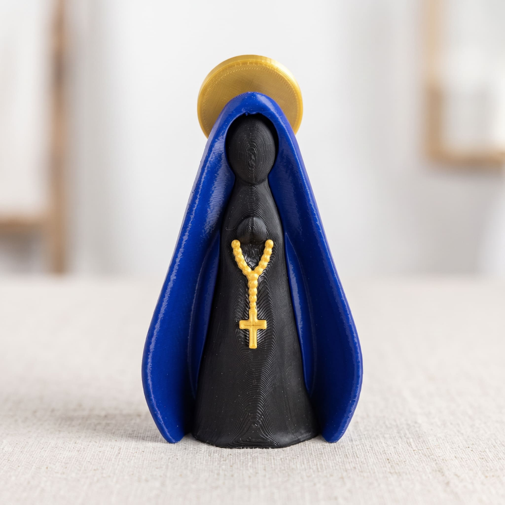 Santinha Nossa Senhora Aparecida Estilizada Imagem Decorativa Para Altar Cantinho De Oração Presente Católico
