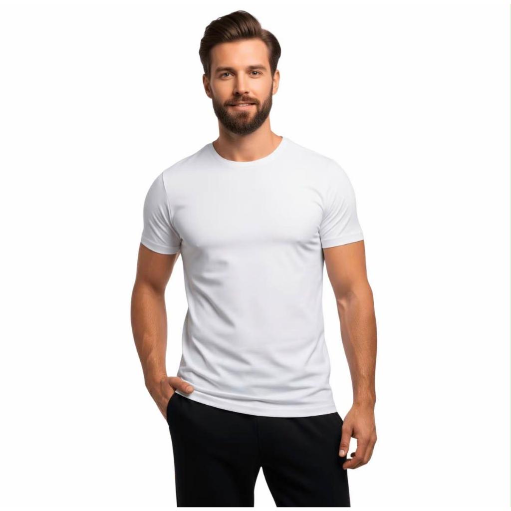 Camiseta Branca Dry Fit Unissex Manga Curta Academia Treino Esporte Proteção Solar UV50+