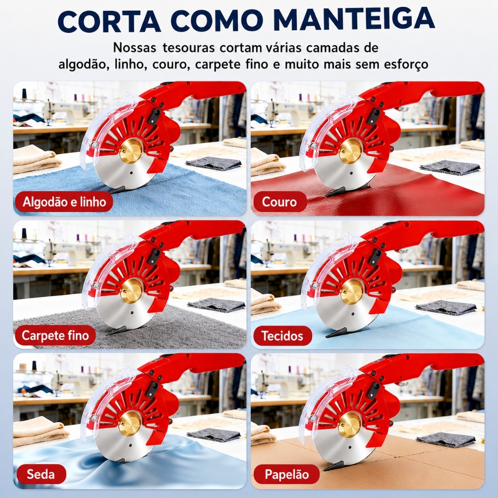 Cortador Elétrico de Tecido Profissional Disco Circular Máquina de Corte Mecolour · foto 2