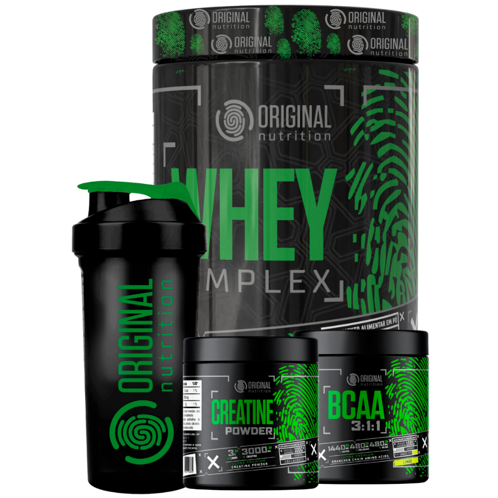 Kit Whey Complex Protein Blend + Bcaa + Creatina + Shaker - Original