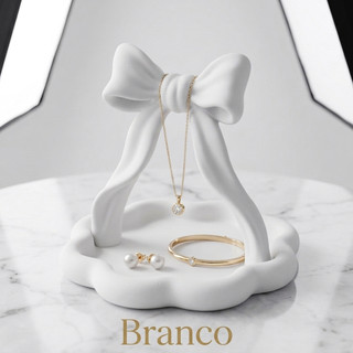 Porta-Joias Laço Decorativo Organizador de Anéis Brincos Colares e Pulseira