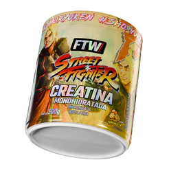 Creatina Monohidratada Saborizada 500g Street Fighter 100% Pura e Micronizada - FTW