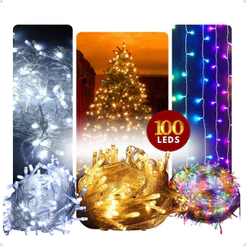 Pisca Pisca Natal 100 Led 9m Prova D'água 110/220v 8 Funções