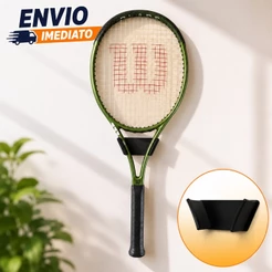 Suporte para Raquete de Tênis| Beach Tenis Organizador Expositor com Fita Dupla Face | Esporte