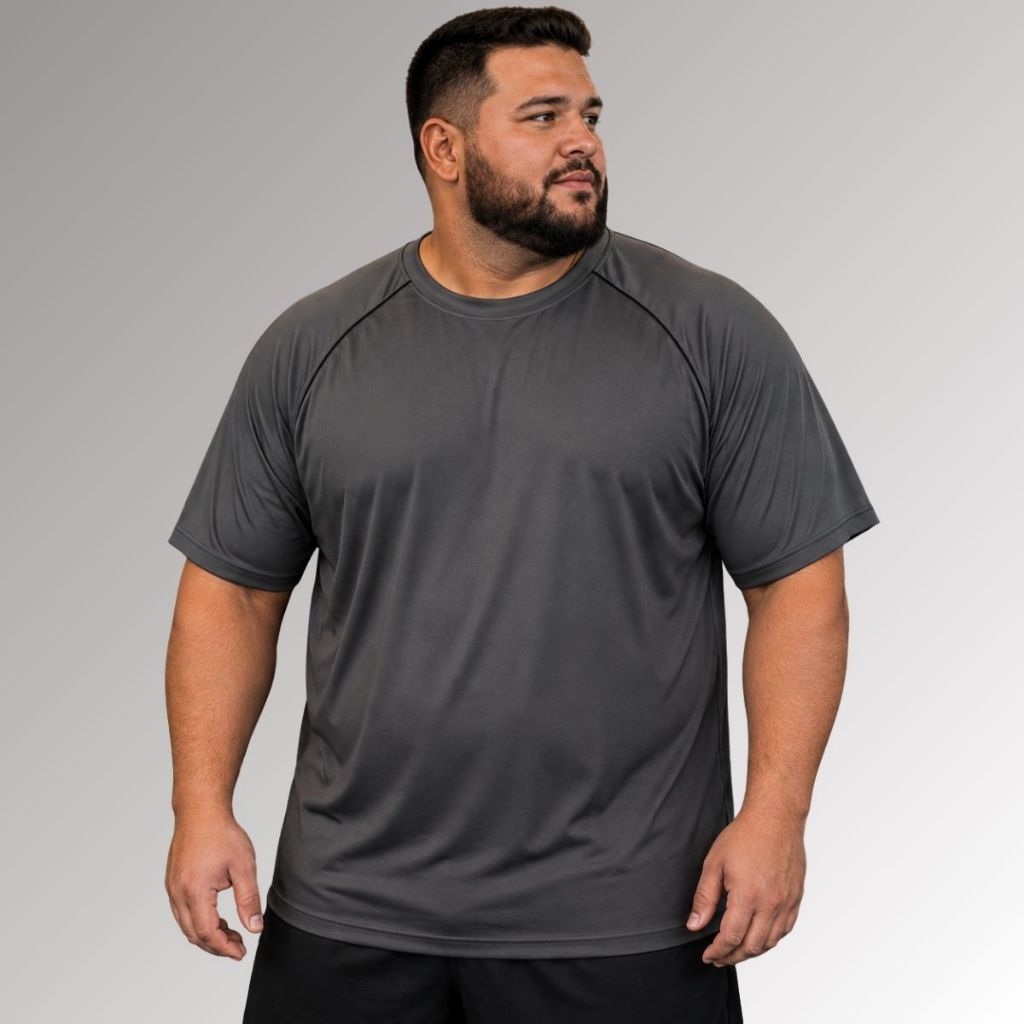 Camiseta Camisa Tam Extra-Plus G1-G3 Dry Fit Masculina  Casual - Academia - Esportes - Casual