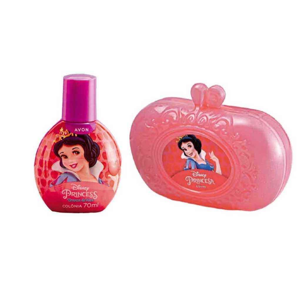 Kit Presente Branca de Neve Com Colônia 70ml e Organizador Clutch